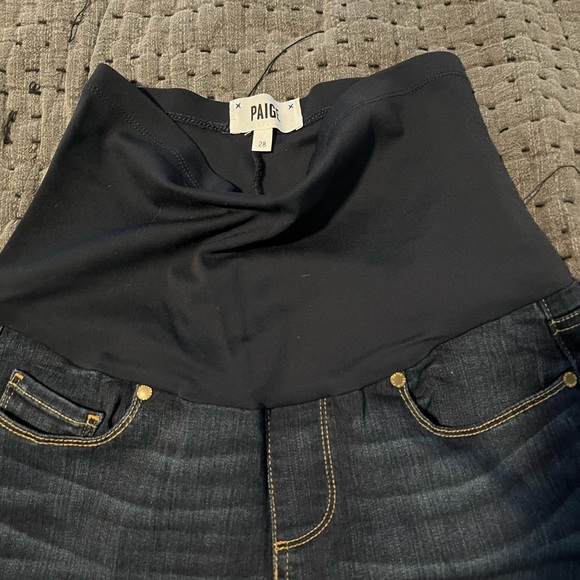 PAIGE Verdugo Ultra Skinny Maternity Jeans in Armstrong wash w/ Secret fit band - Picture 3 of 5